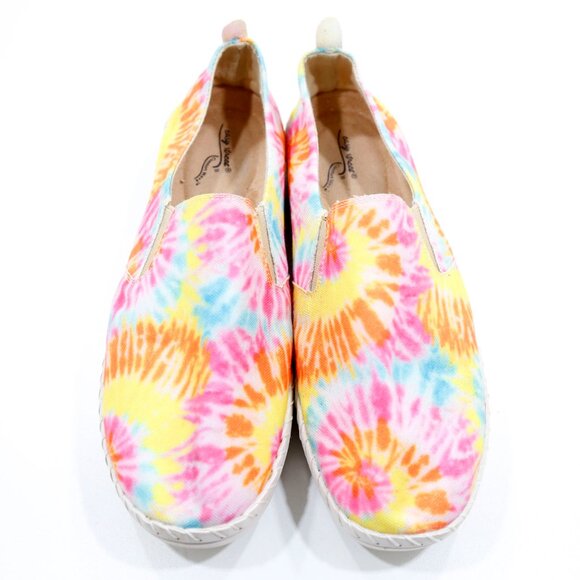 Easy Street Bright Tie Dye Canvas Lightweight Slip On Sneakers - 8.5 - Picture 6 of 7
